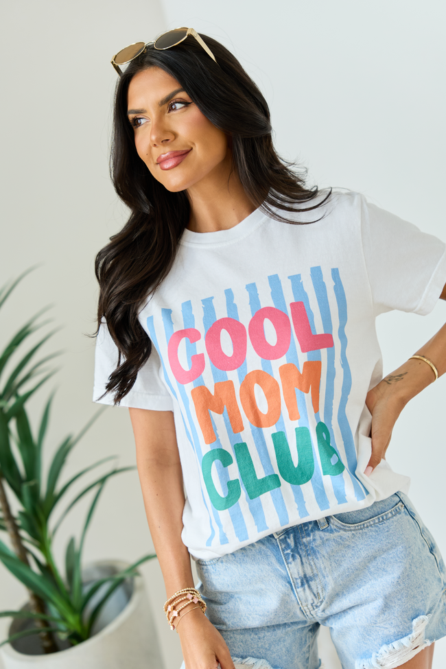 Cool Mom Club White Comfort Colors Graphic Tee