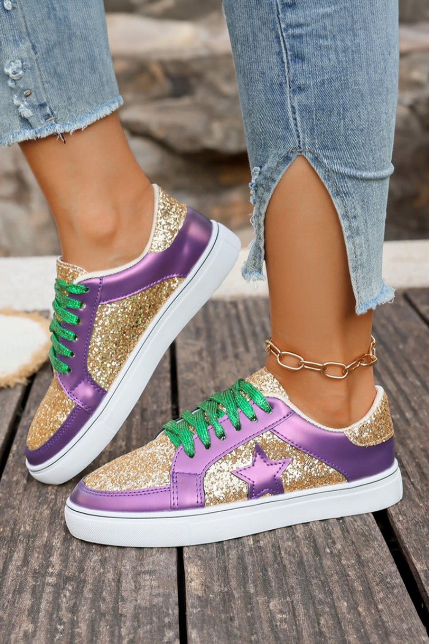 Glitter Star Sneakers