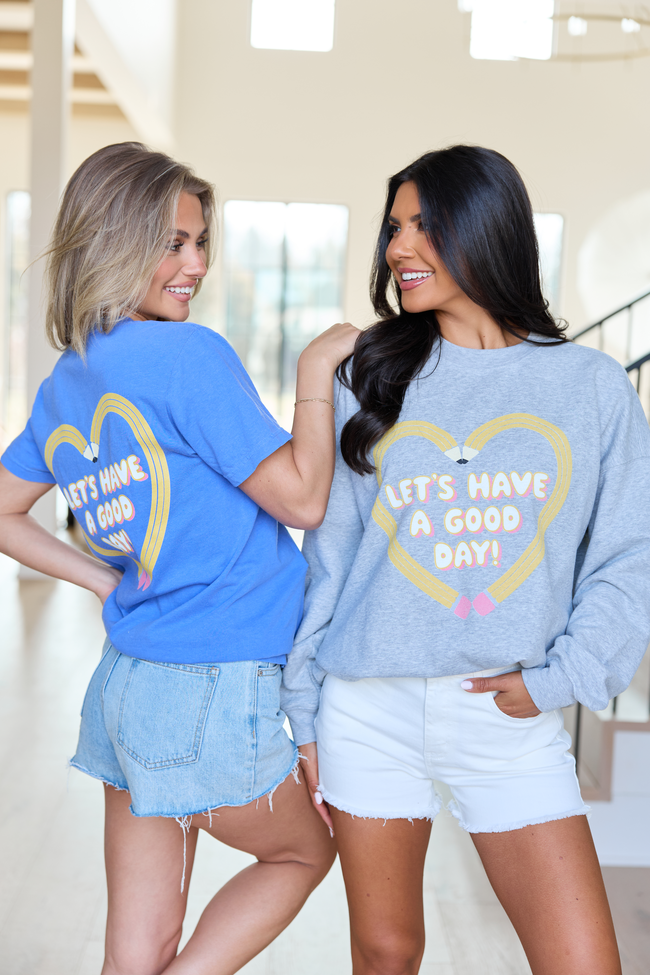 Pencil Heart Blue Comfort Colors Graphic Tee