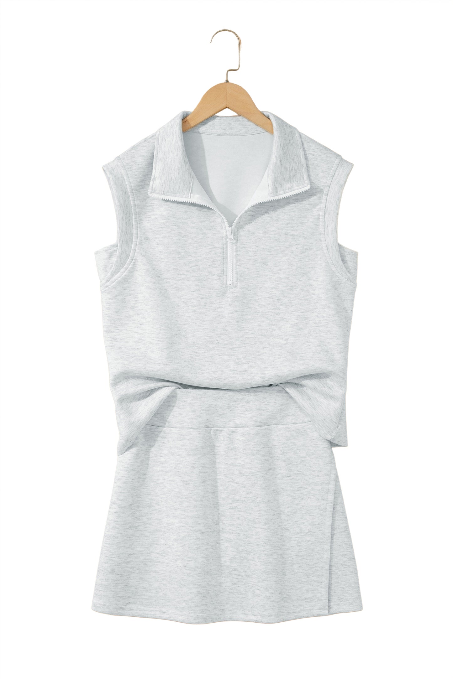 Sleeveless Zipped Tank & Skort Set