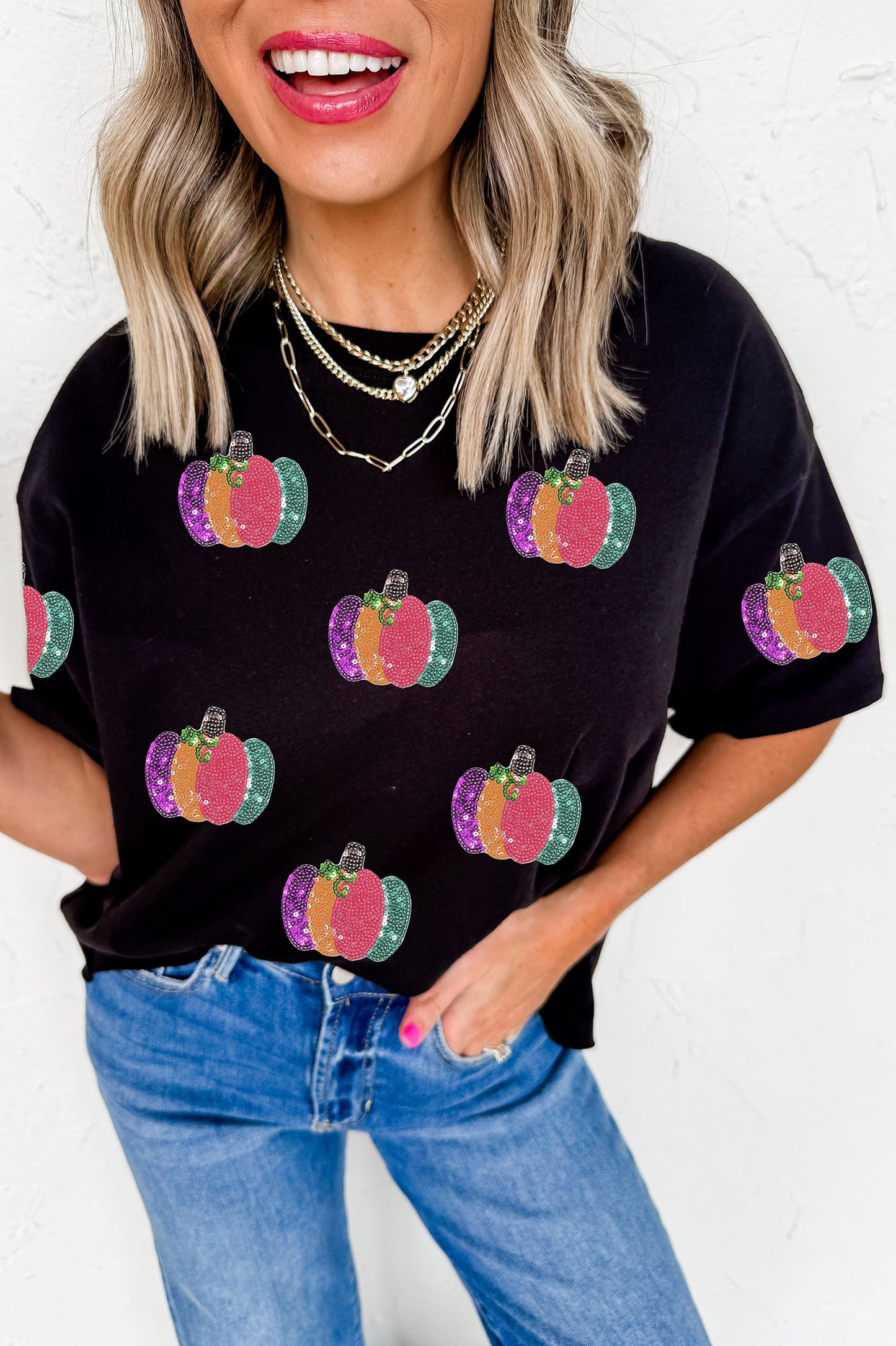 Pumpkin Graphic Casual T Shirt