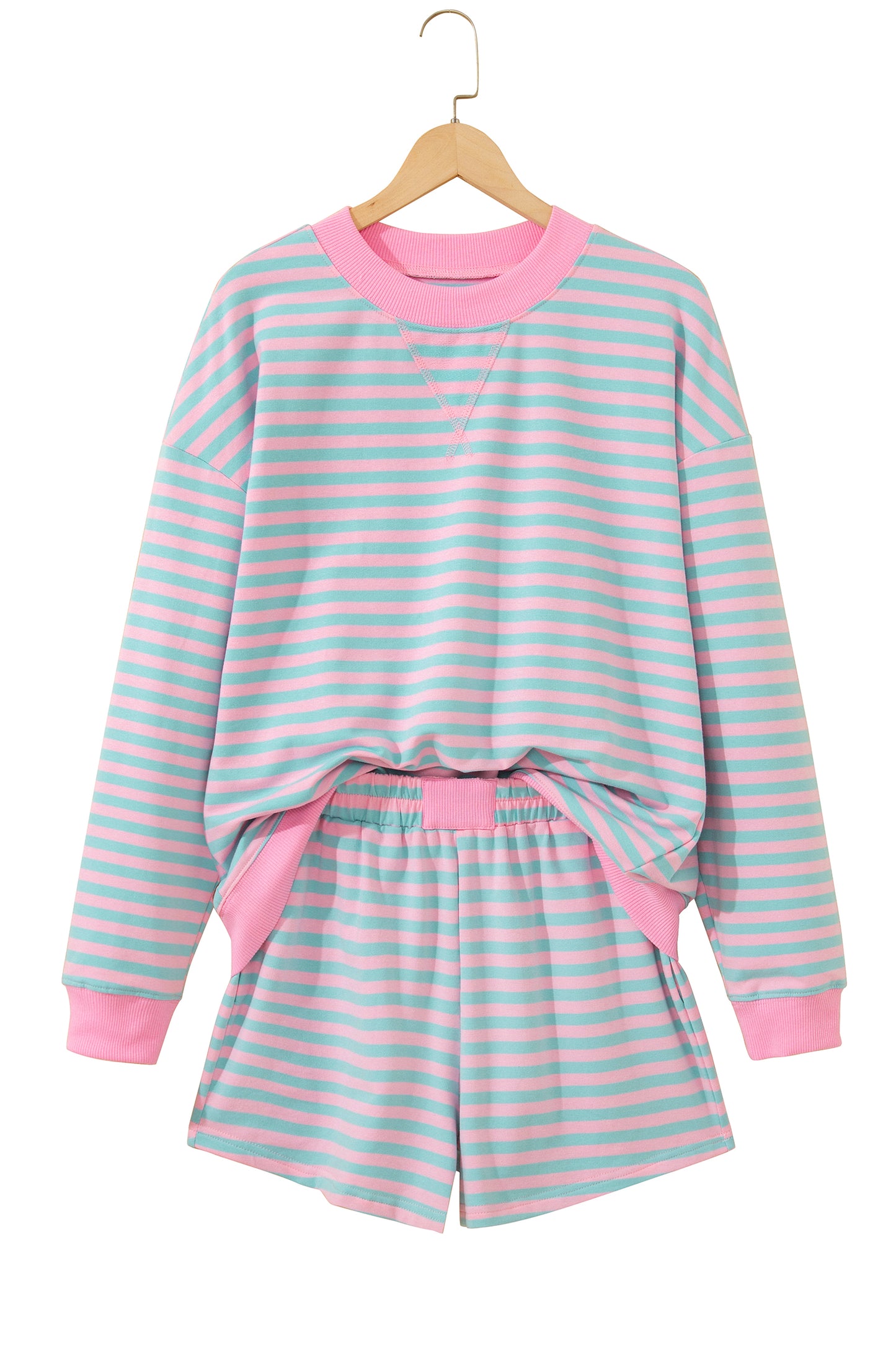 Color Block Detail Long Sleeve & Short Set