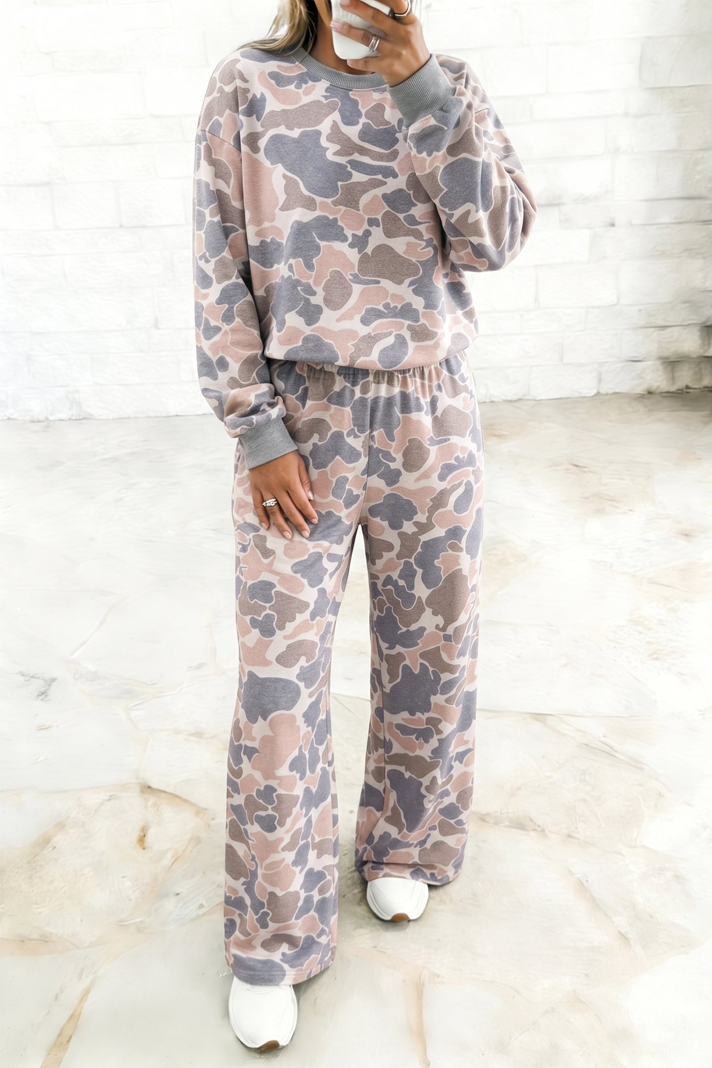 Camouflage Print Pants Set
