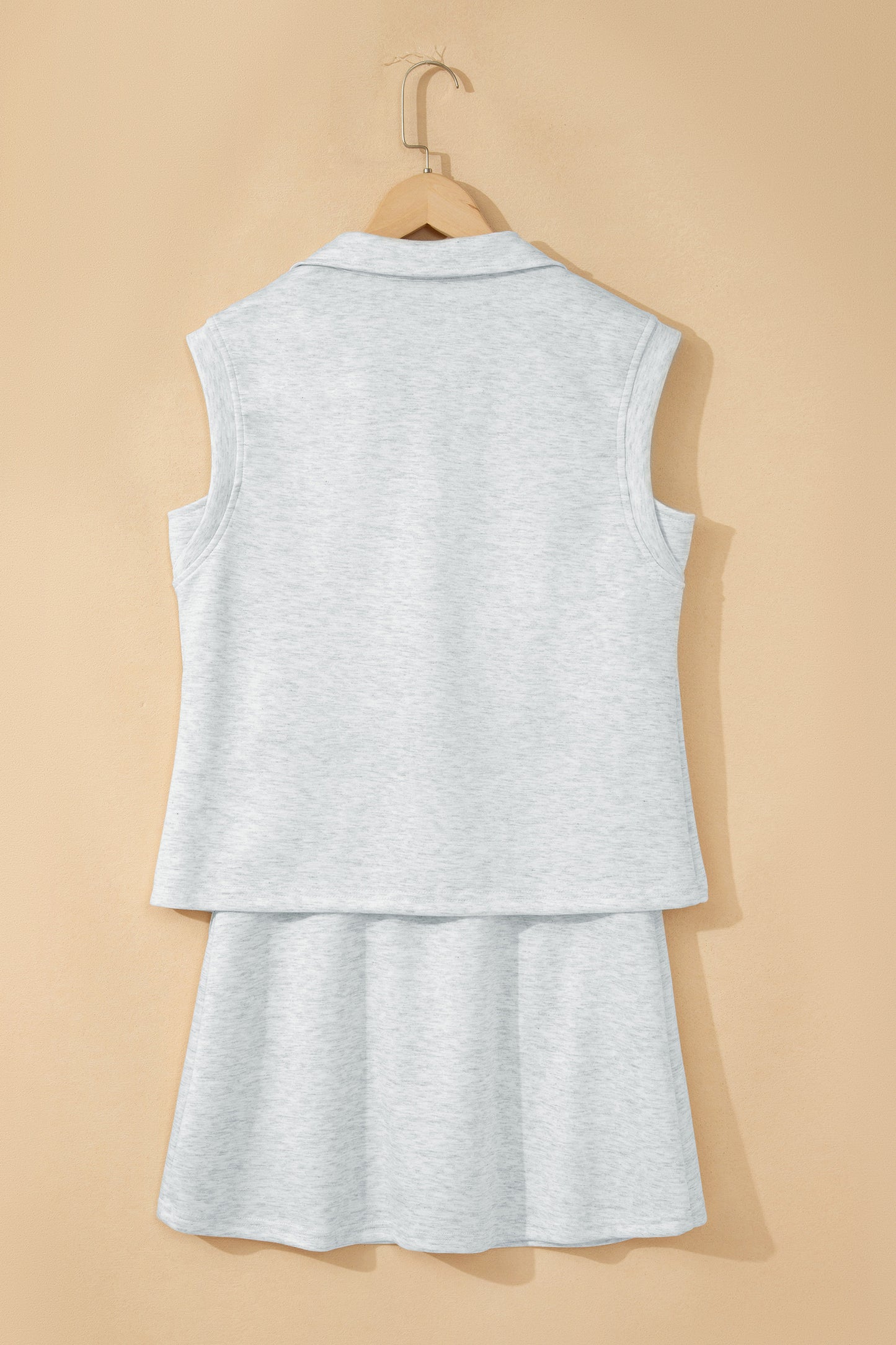 Sleeveless Zipped Tank & Skort Set