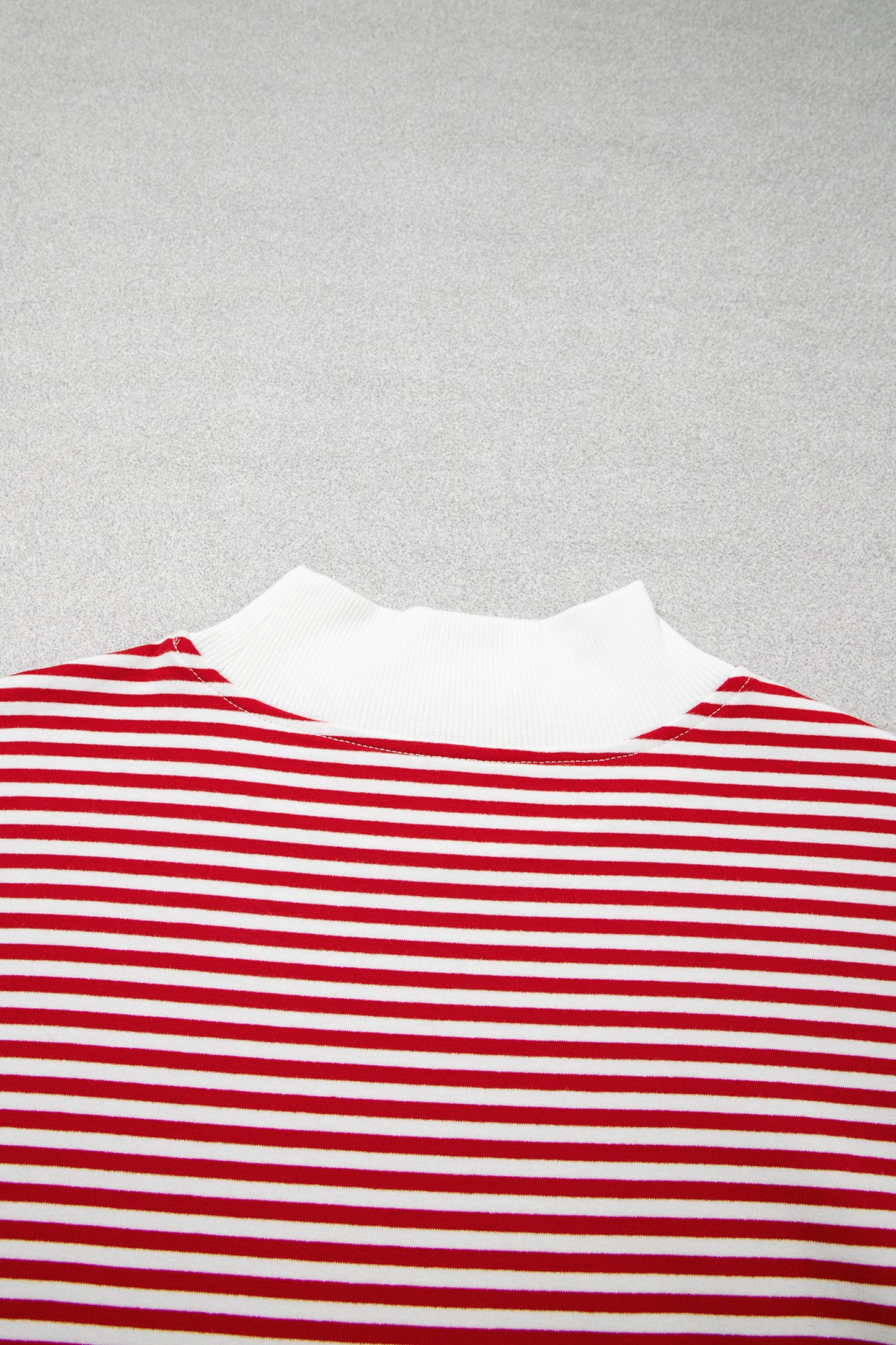 Pink Stripe Oversize Mock Neck Sweatshirt and Shorts Set