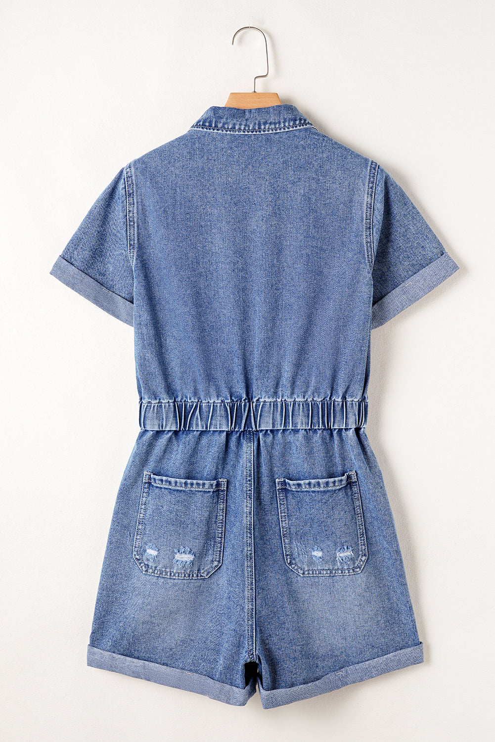 Denim Short Sleeve Romper