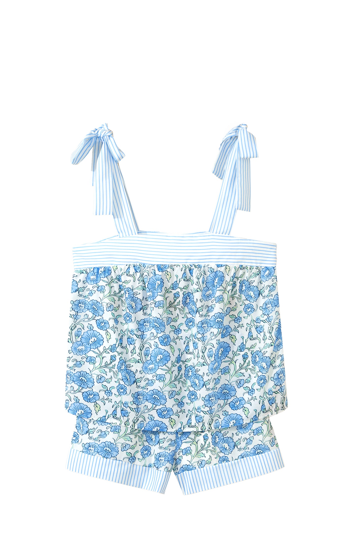 Floral Striped Short Set