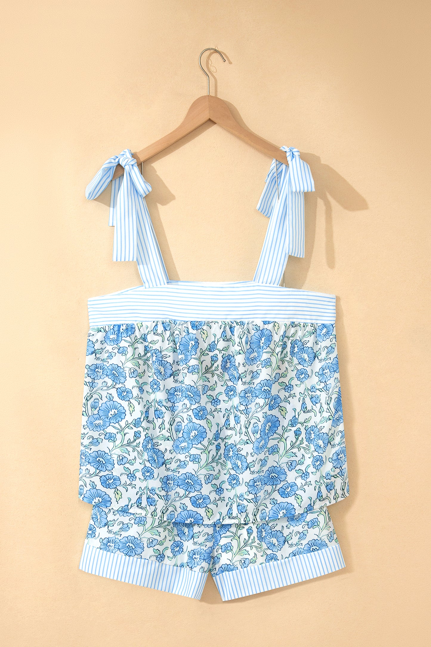 Floral Striped Short Set