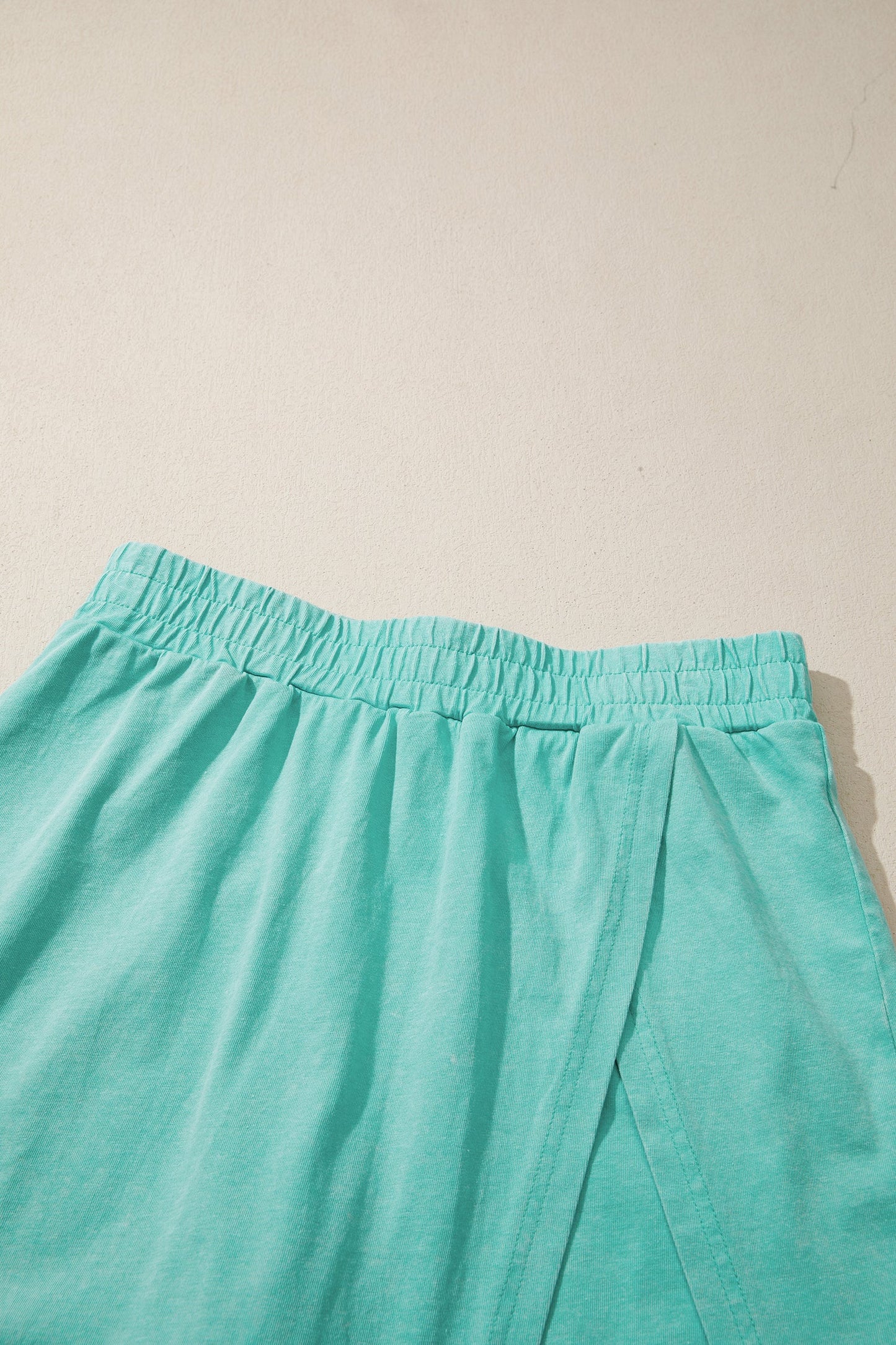 Mineral Wash V Neck Tee Matching Skort Set
