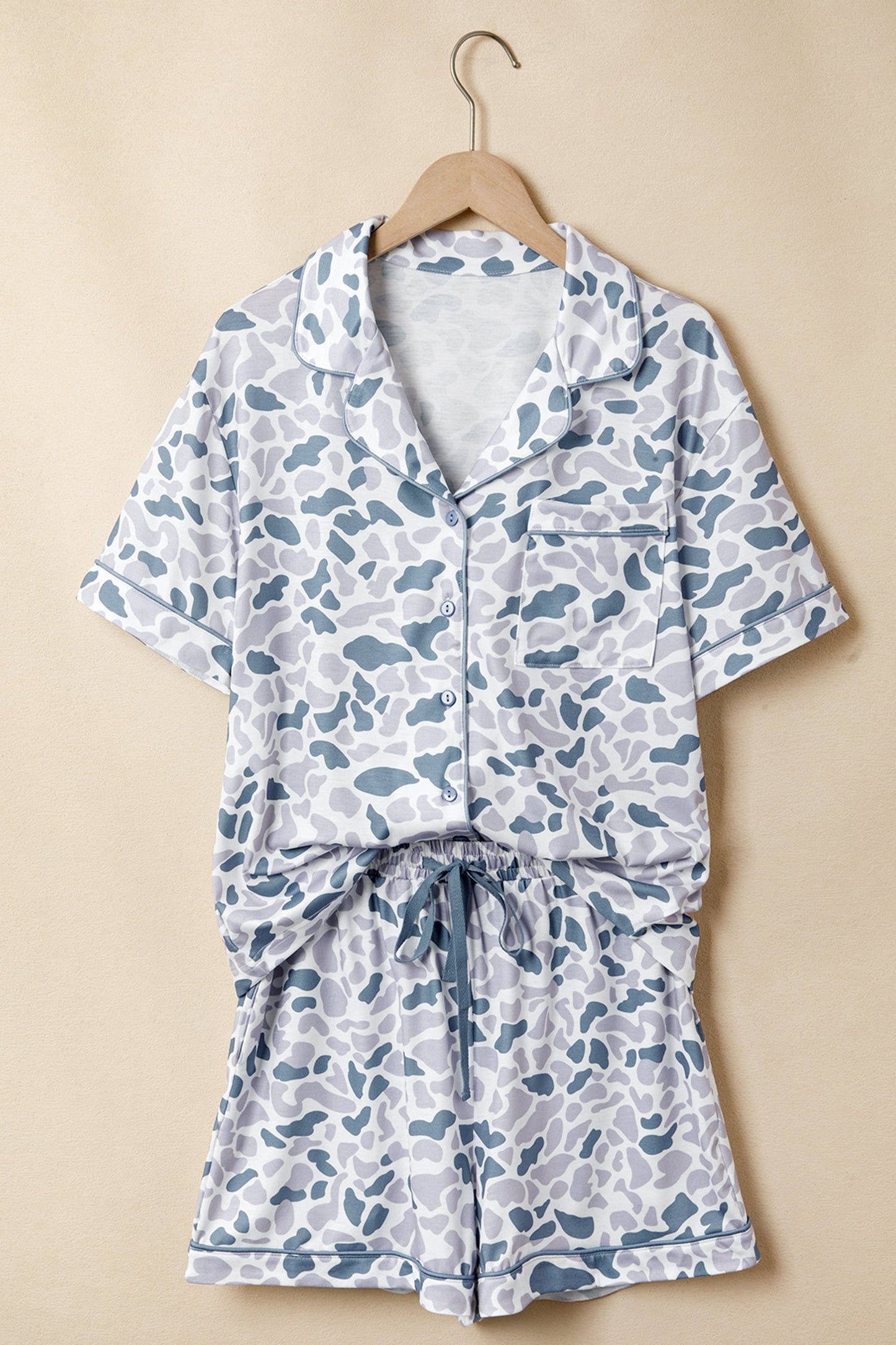 Camouflage Print Pajama Set