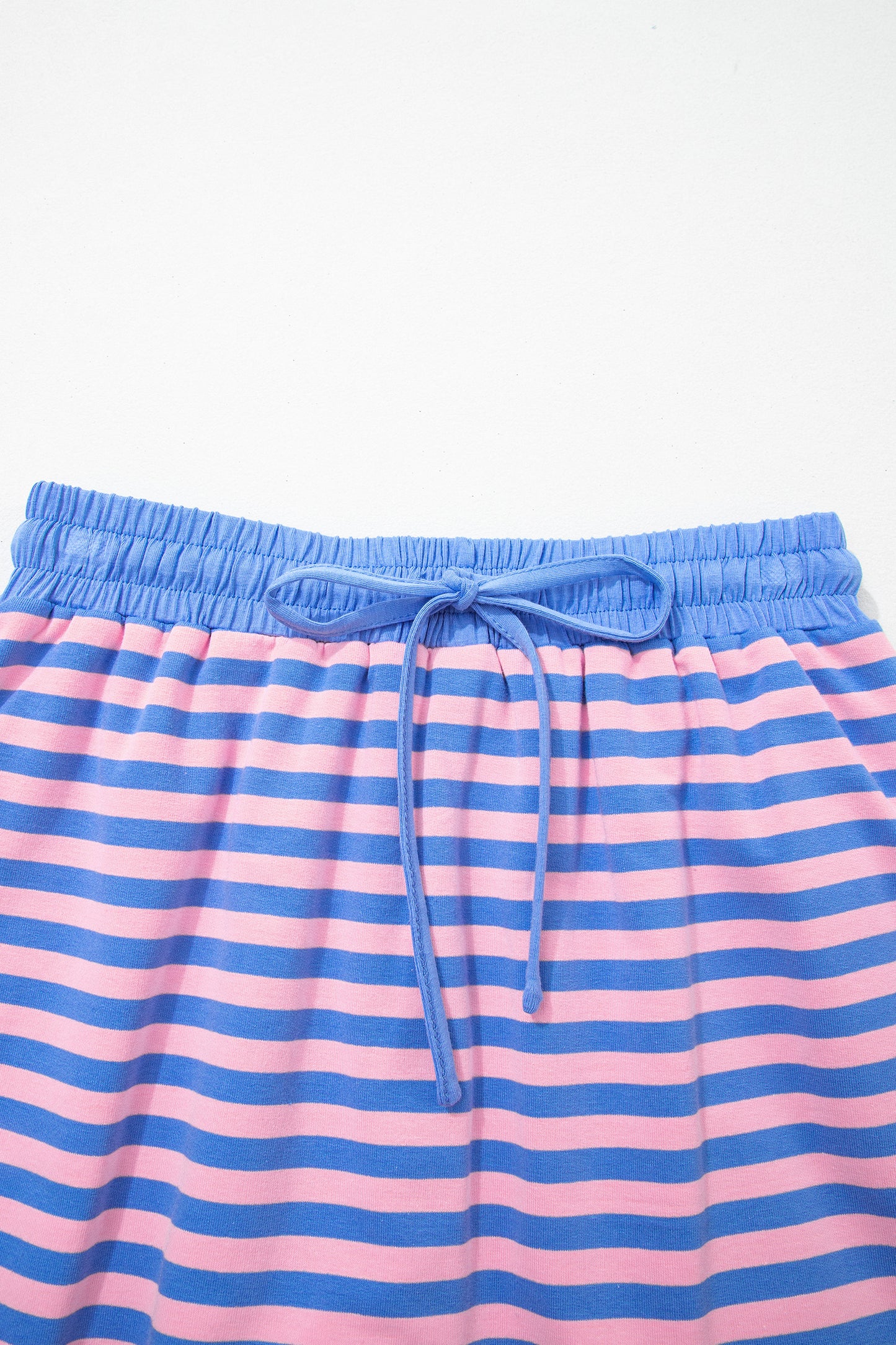 Stripe Relaxed Short Sleeve Top & Skort Set