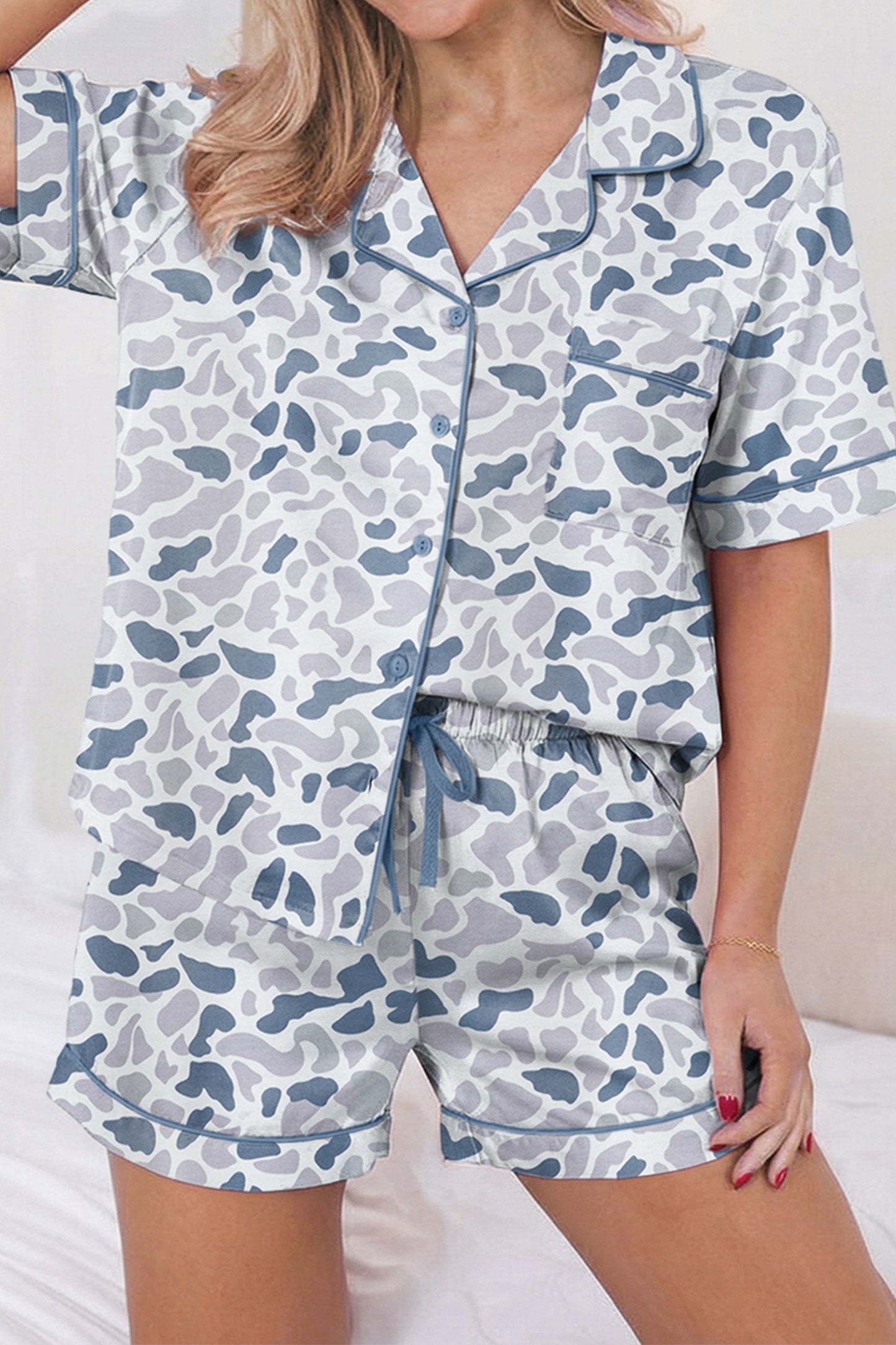 Camouflage Print Pajama Set