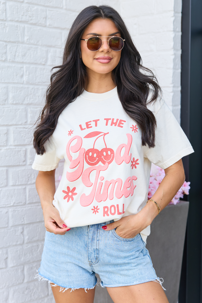 Let The Good Times Roll Ivory Comfort Colors Graphic Tee