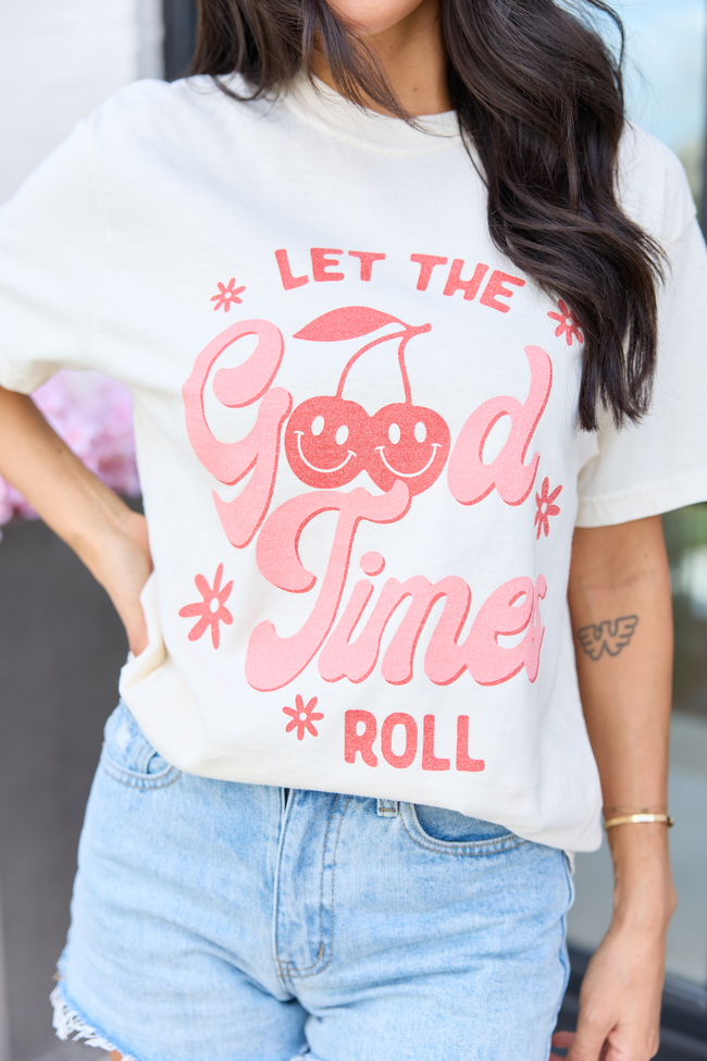 Let The Good Times Roll Ivory Comfort Colors Graphic Tee