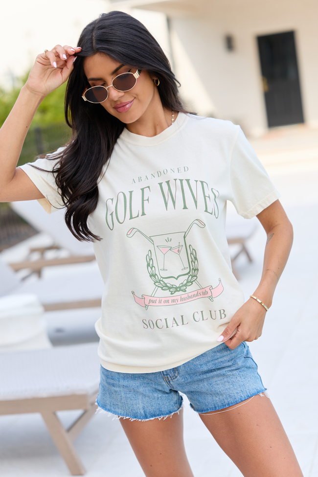 Golf Wives Social Club Ivory Comfort Colors Graphic Tee