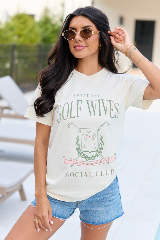 Golf Wives Social Club Ivory Comfort Colors Graphic Tee