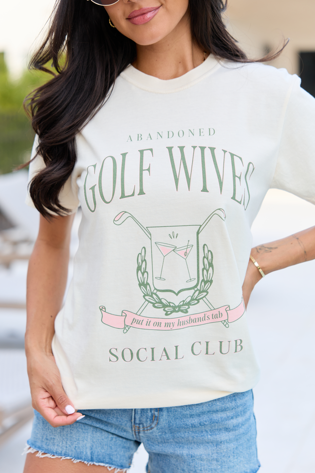 Golf Wives Social Club Ivory Comfort Colors Graphic Tee