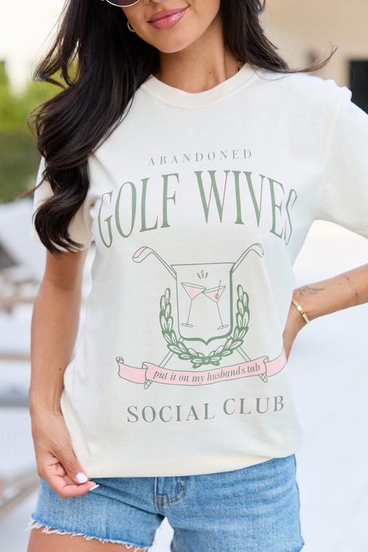 Golf Wives Social Club Ivory Comfort Colors Graphic Tee