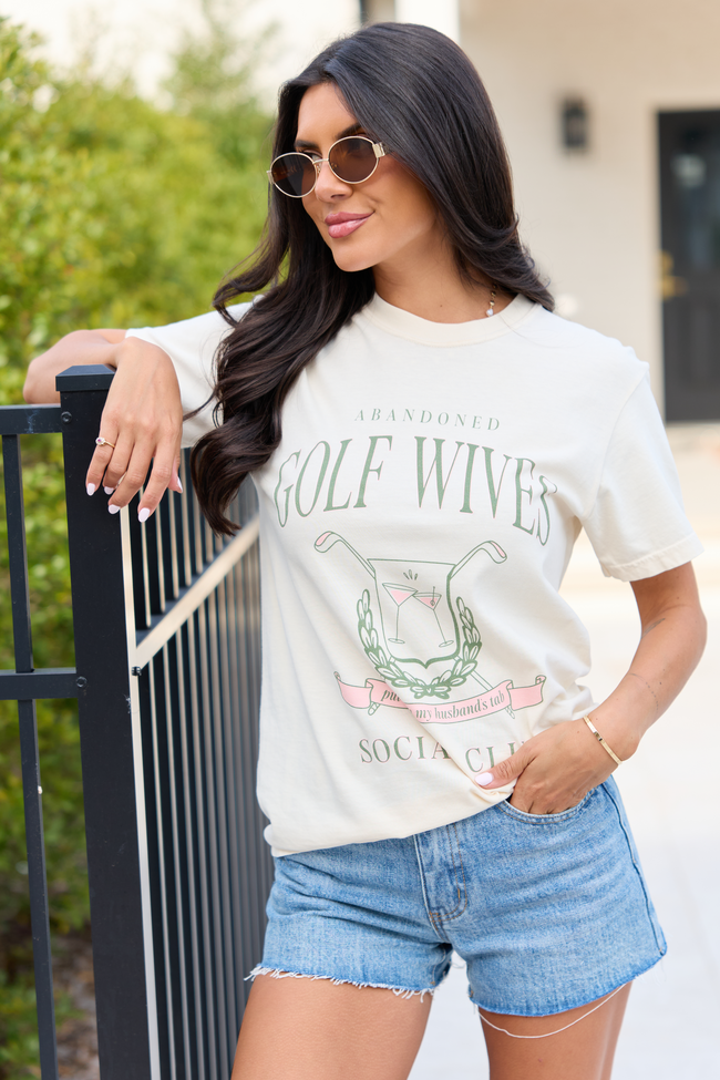 Golf Wives Social Club Ivory Comfort Colors Graphic Tee