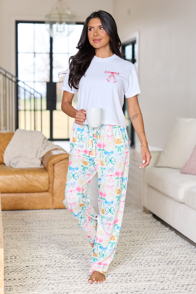 Good Things Multi Bow White Boxy Comfort Colors Graphic Tee