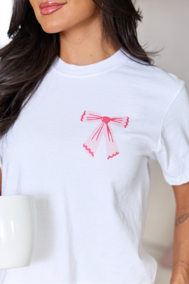 Good Things Multi Bow White Boxy Comfort Colors Graphic Tee