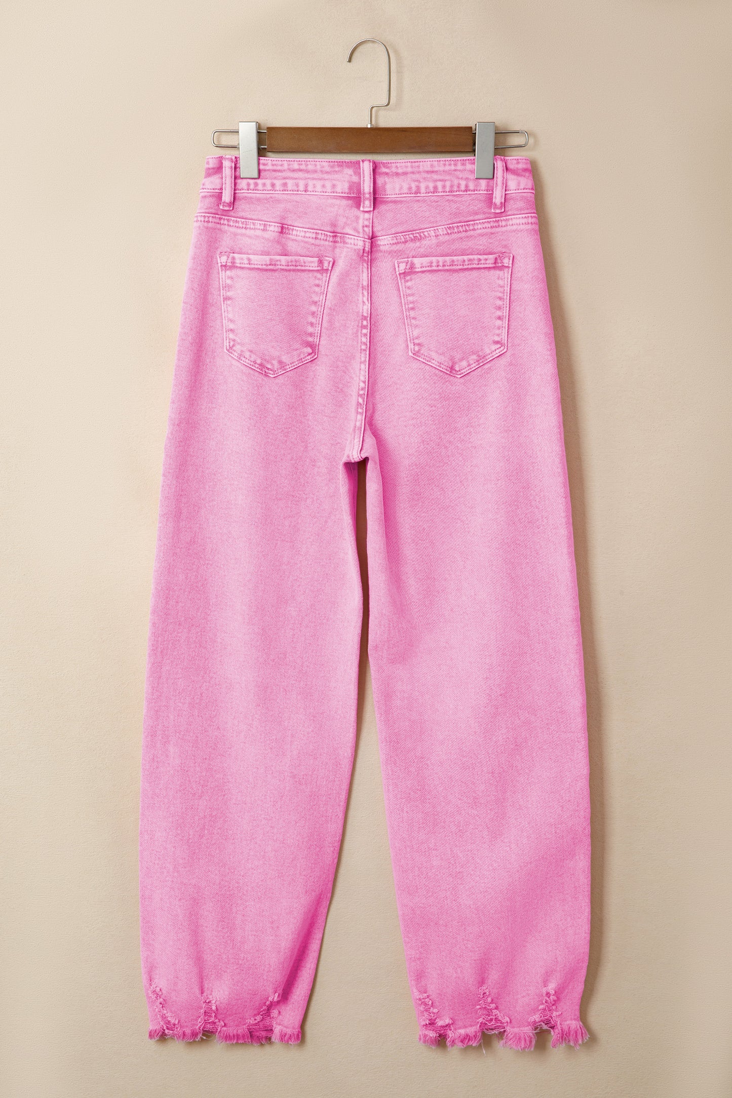 Pink Acid Wash High Waist Shift Jeans