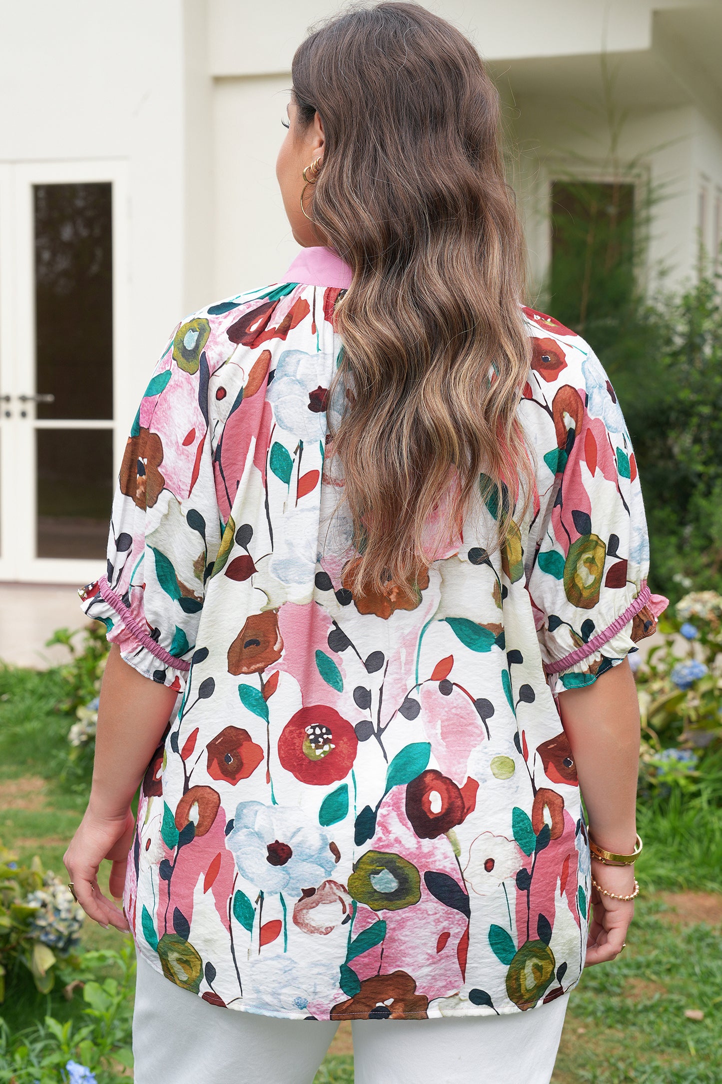 Puff Sleeve Floral Blouse