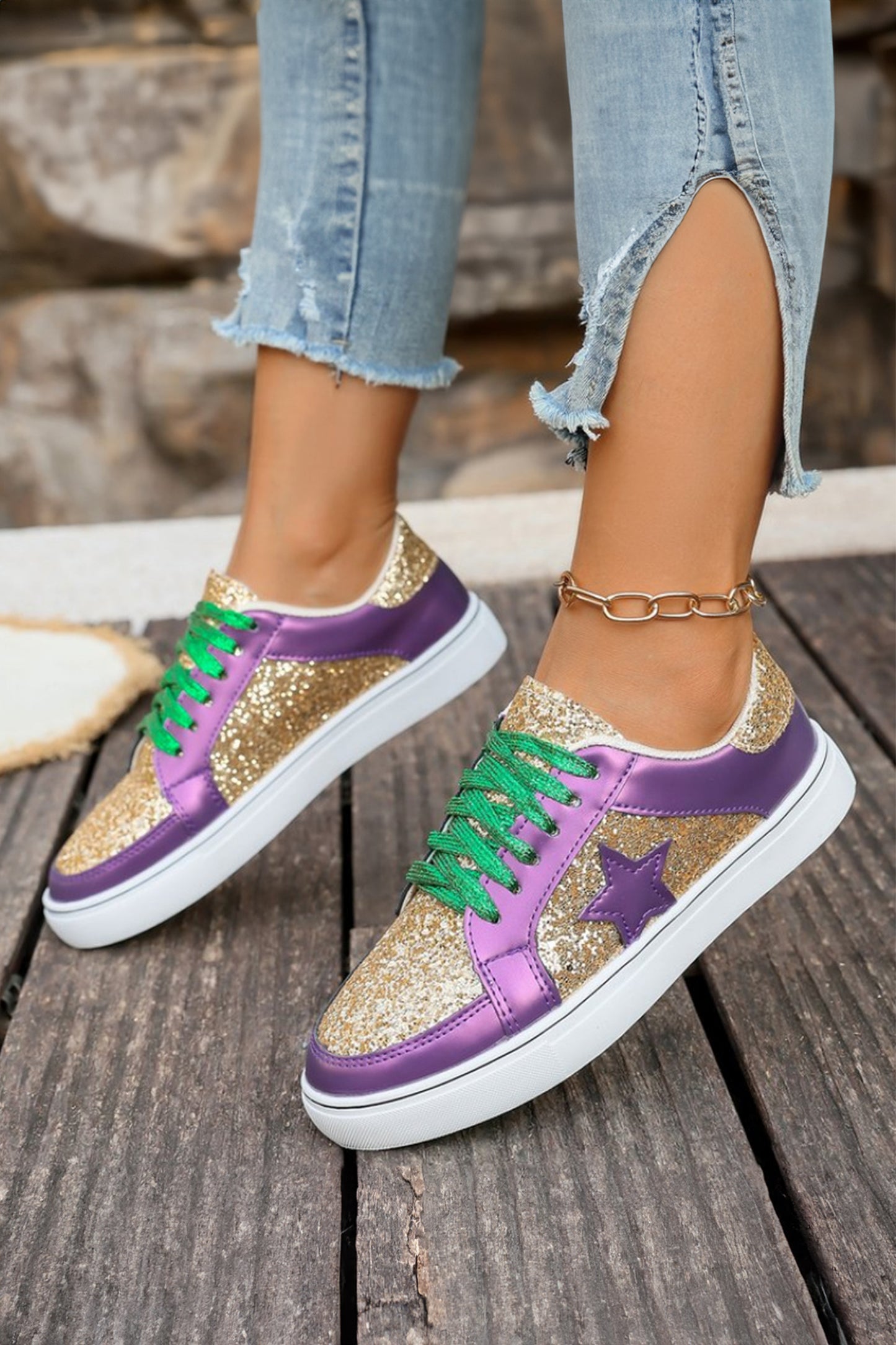 Glitter Star Sneakers