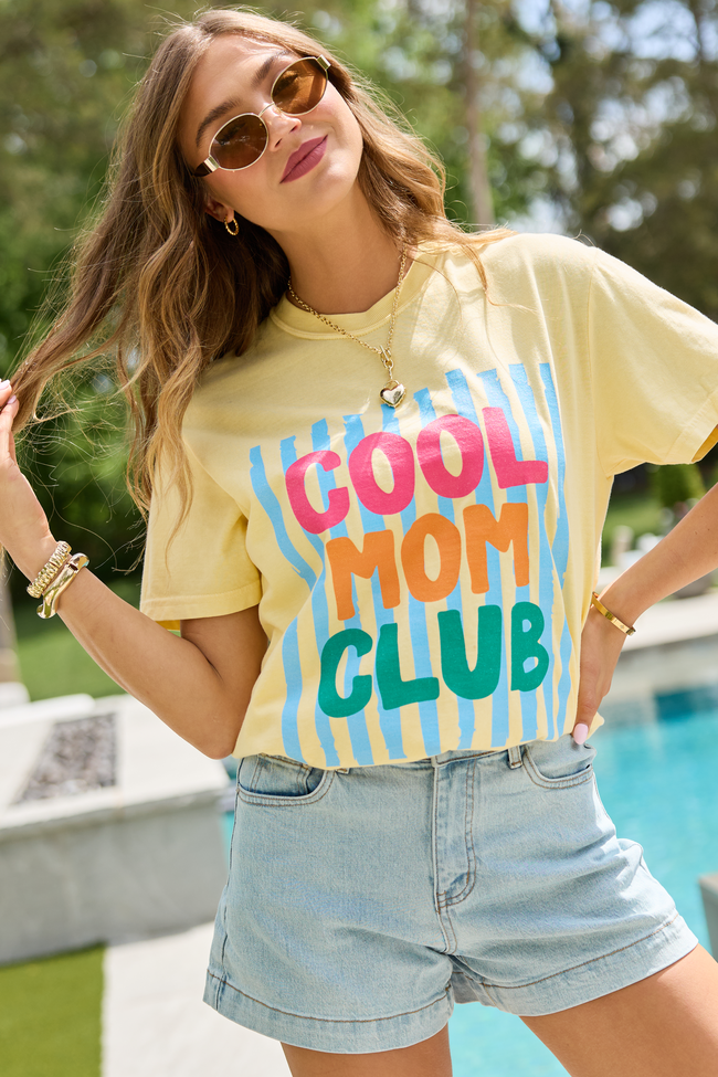 Cool Mom Club Yellow Comfort Colors Graphic Tee