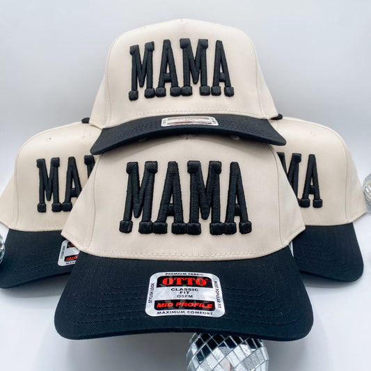 Mama Puff black + Cream Trucker Hat