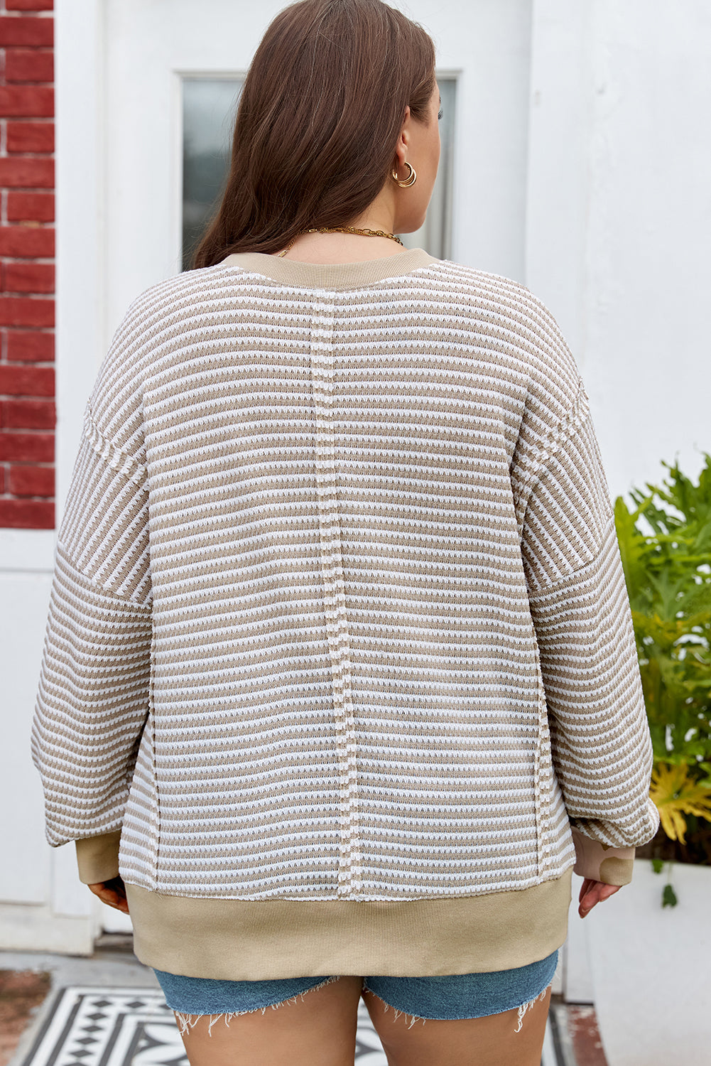 Knit Ribbed Long Sleeve Top