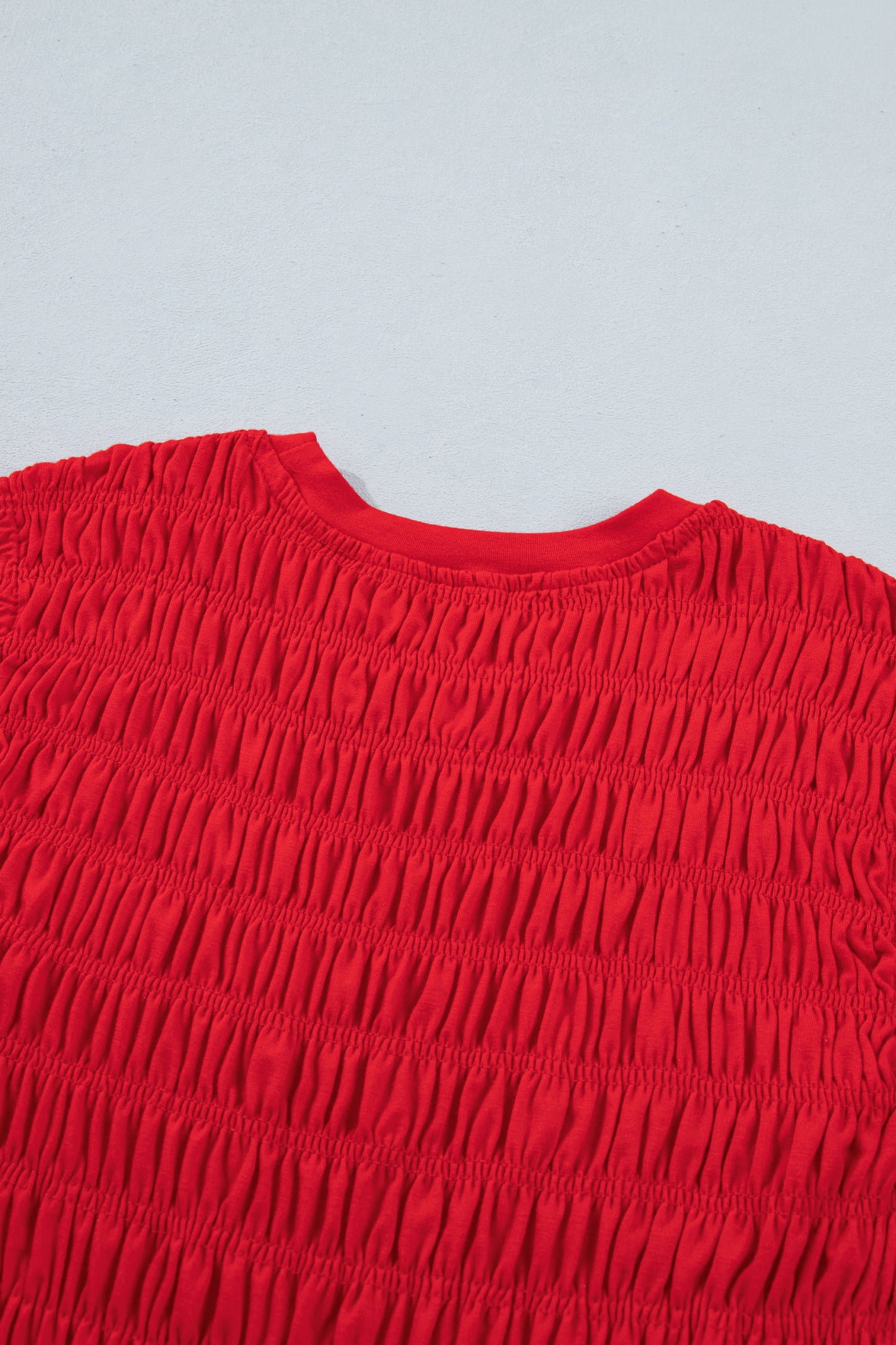 Shirred Slim Fit Ruffle Hem Tank Top