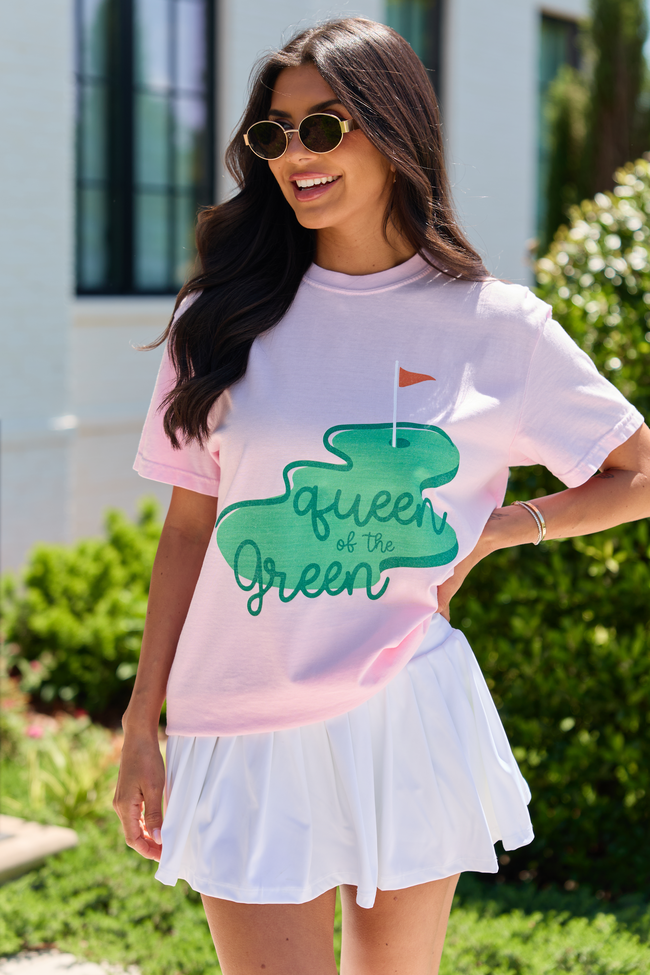 Queen of the Green Light Pink Comfort Colors Graphic Tee