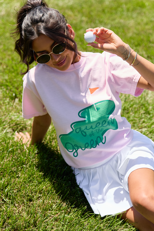 Queen of the Green Light Pink Comfort Colors Graphic Tee
