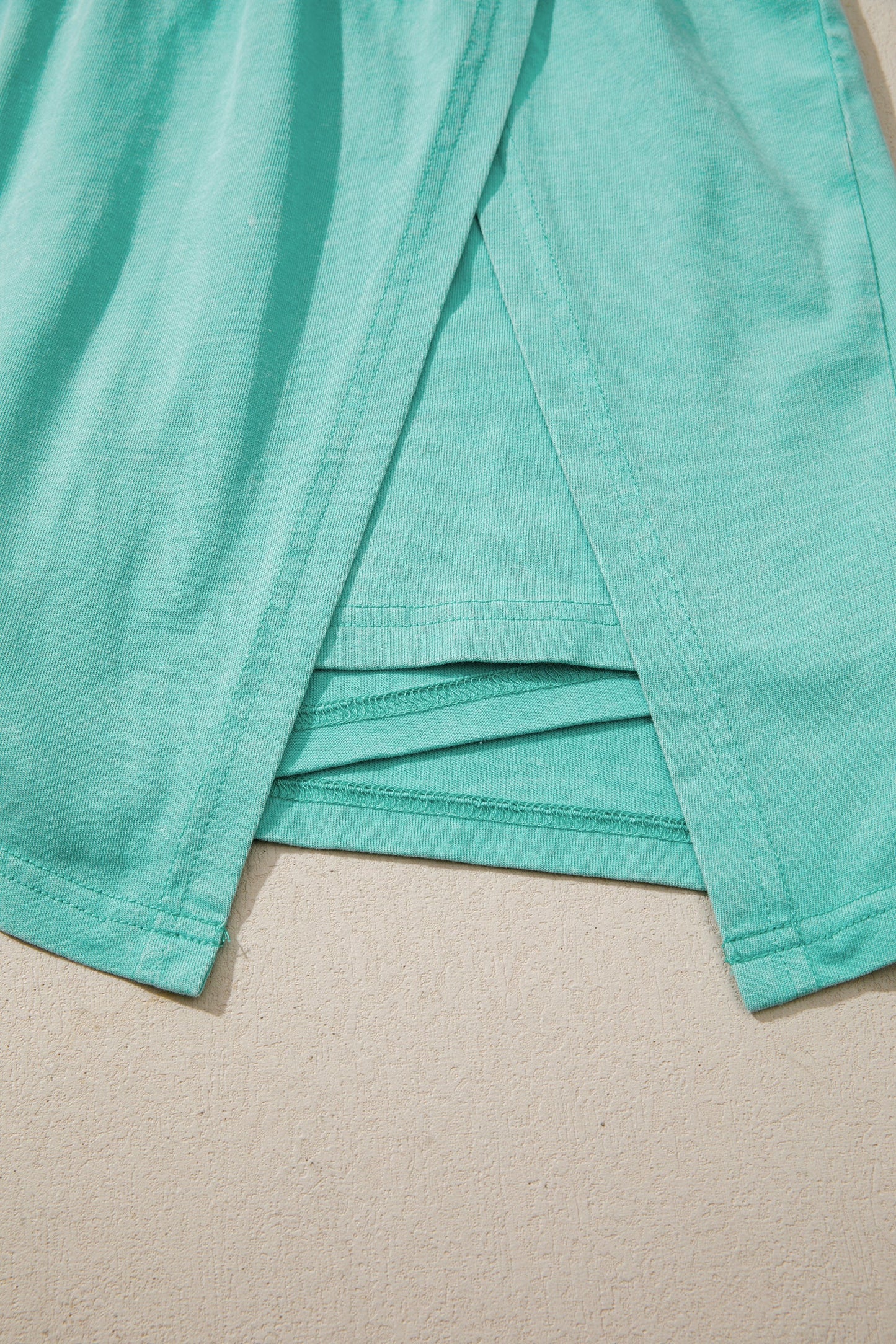 Mineral Wash V Neck Tee Matching Skort Set