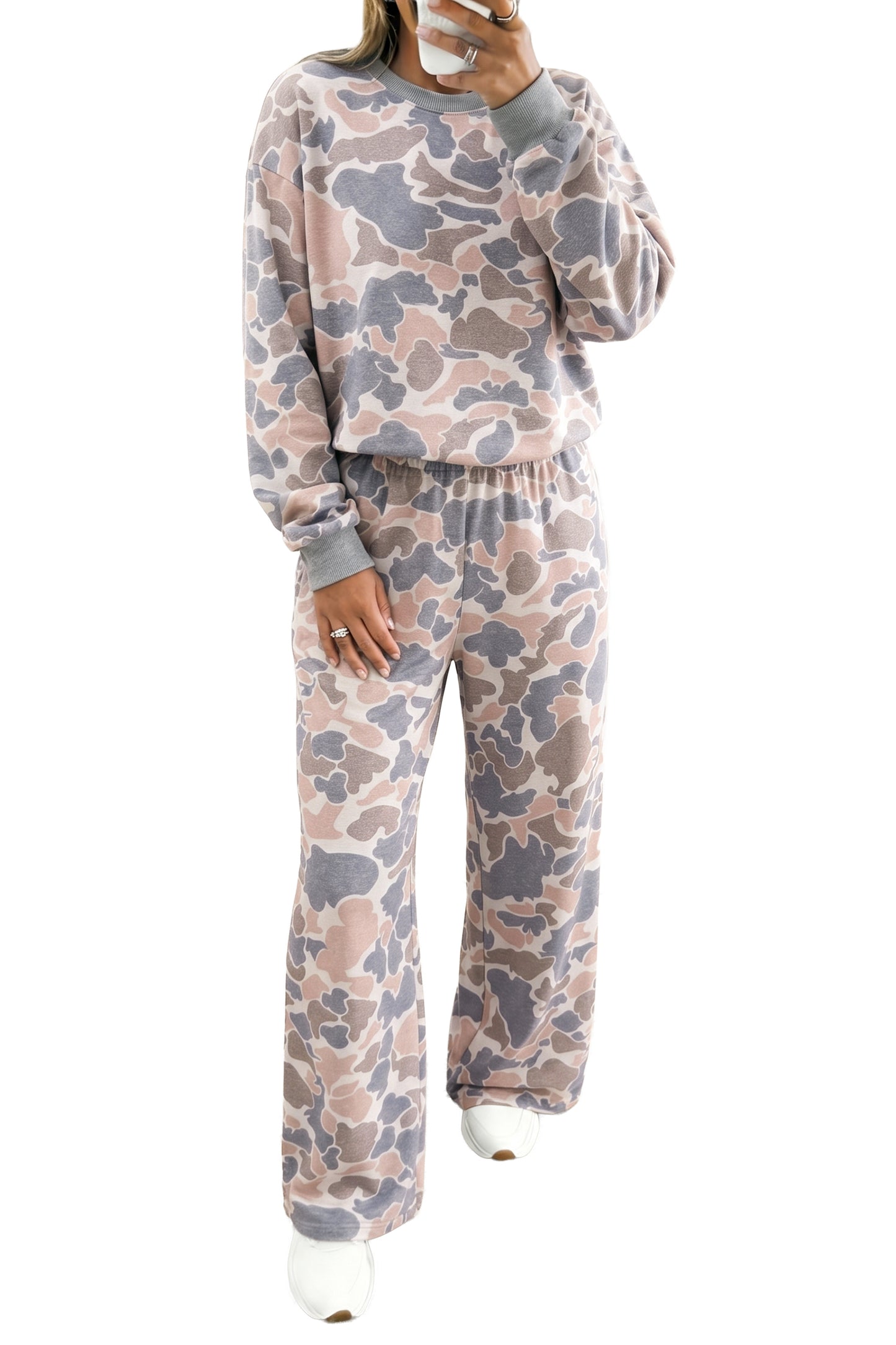 Camouflage Print Pants Set