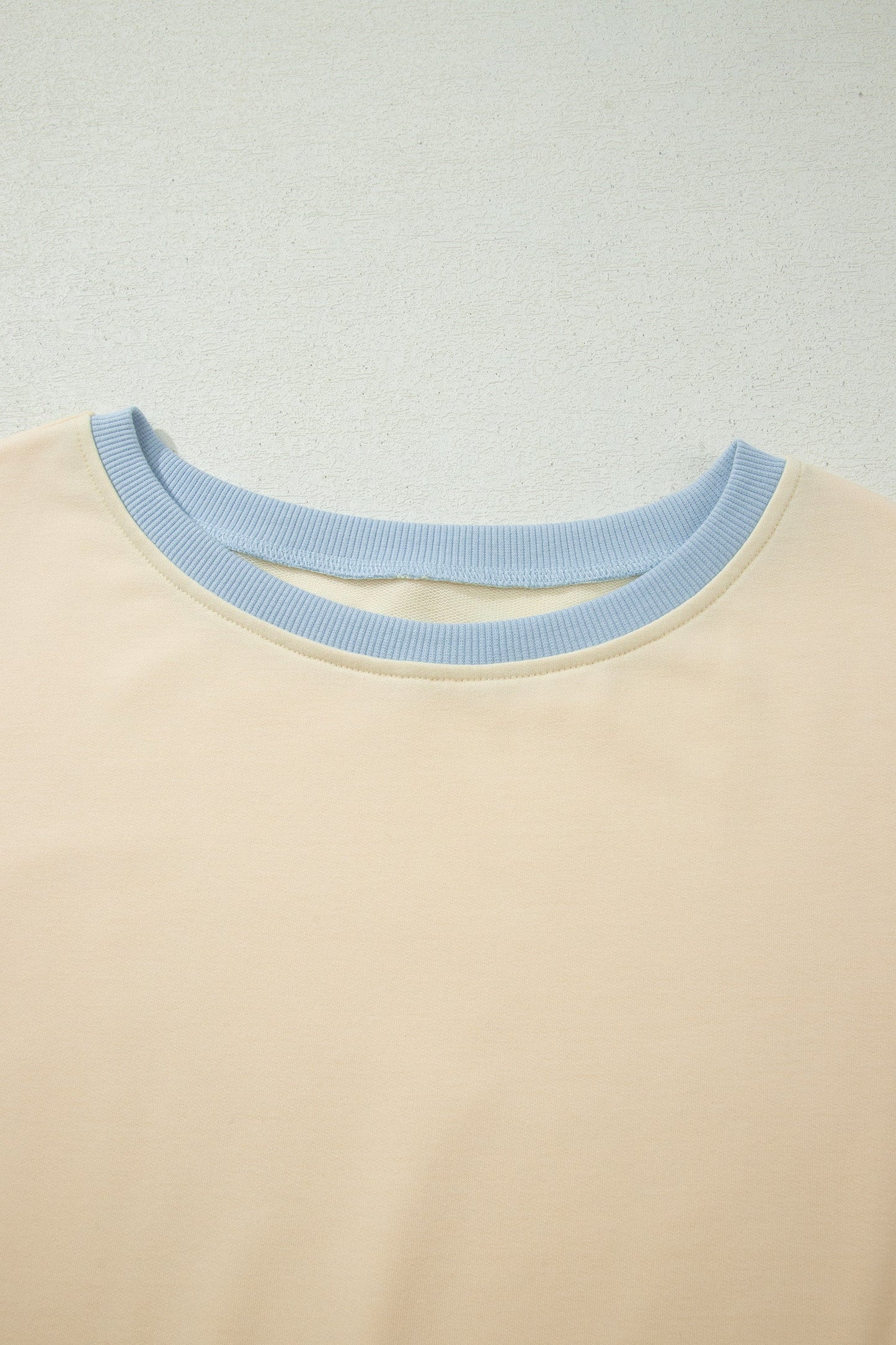 Apricot Colorblock Edge Drop Shoulder T Shirt and Skort 2Pcs Set