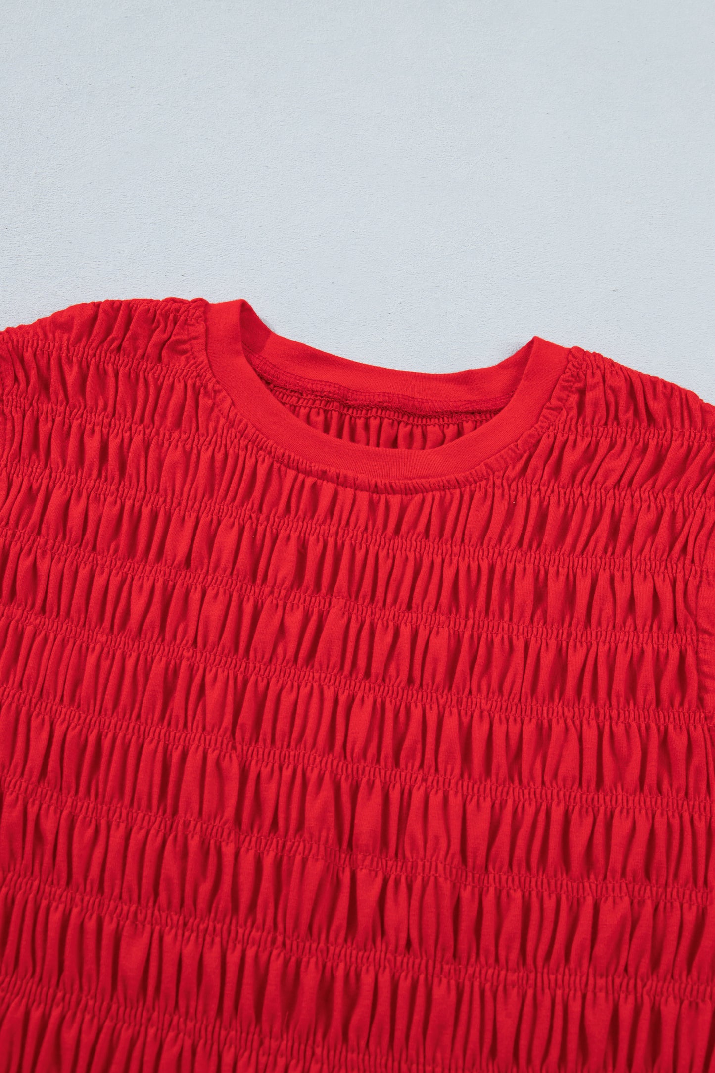 Shirred Slim Fit Ruffle Hem Tank Top