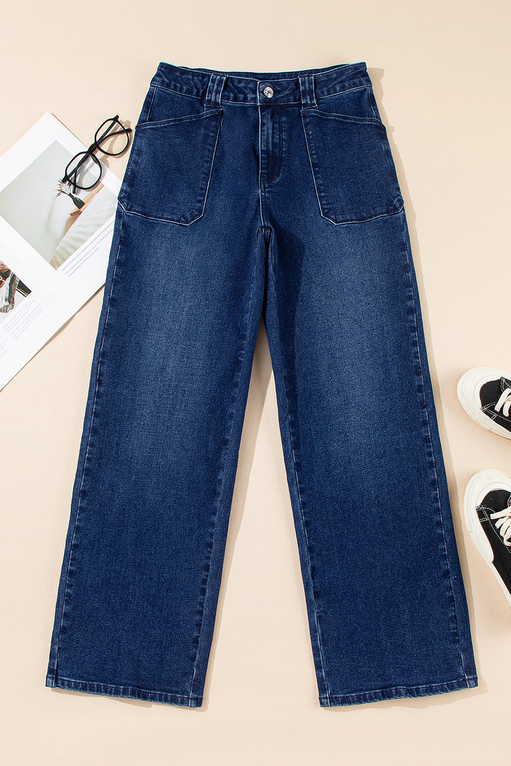 Straight Leg Mid-rise Shift Jeans