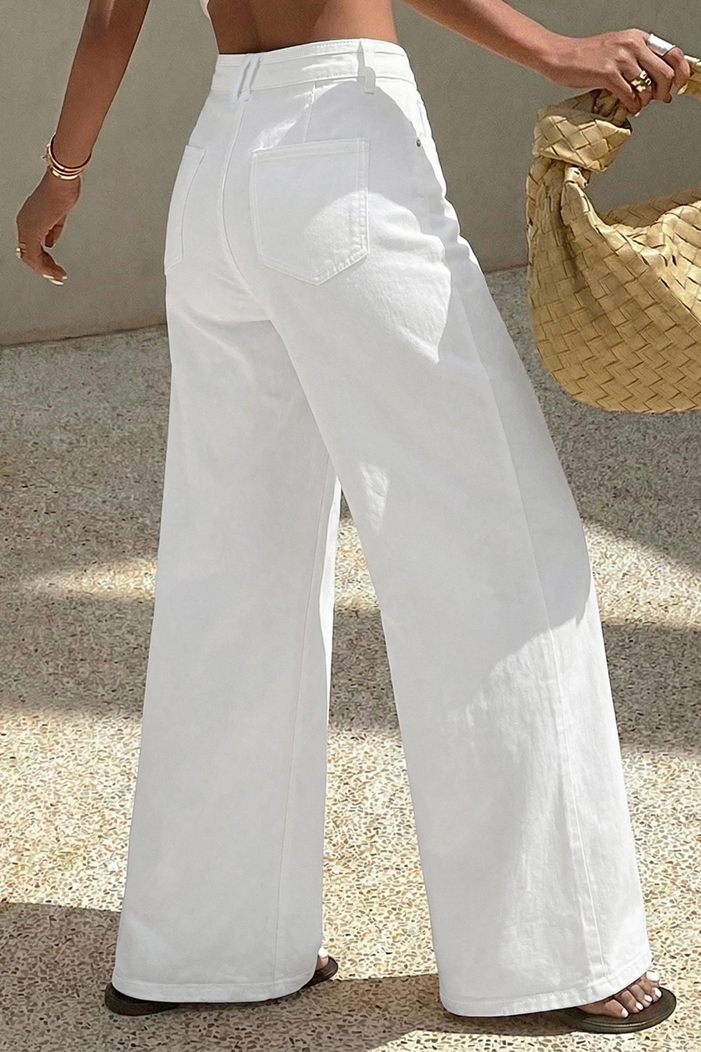 White Loose Casual Jeans
