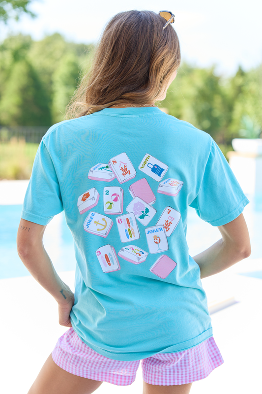 Mahjong Tiles Mint Comfort Colors Graphic Tee