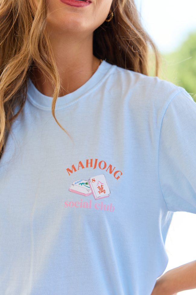 Mahjong Tiles Light Blue Comfort Colors Graphic Tee