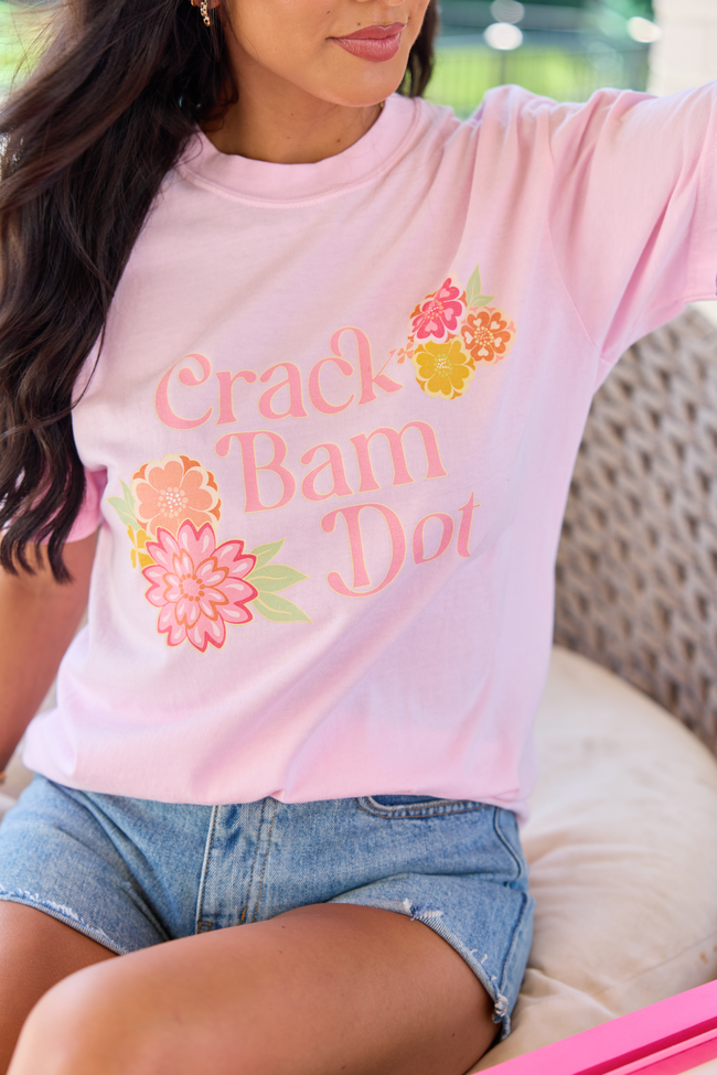 Crack Dot Bam Light Pink Comfort Colors Graphic Tee