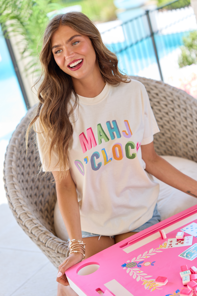 Mahj O'Clock Ivory Comfort Colors Graphic Tee
