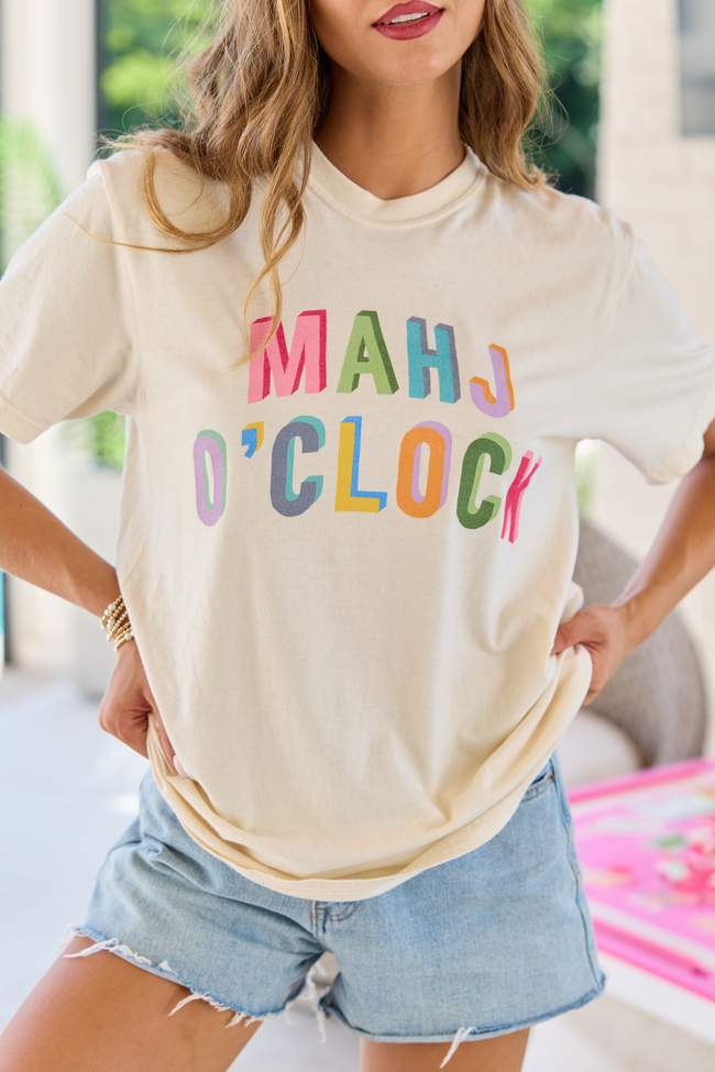 Mahj O'Clock Ivory Comfort Colors Graphic Tee
