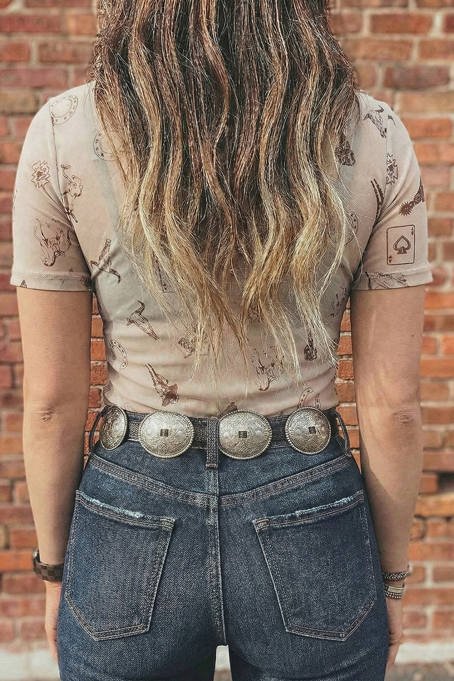 Leopard Printed Mesh Short Sleeve Top
