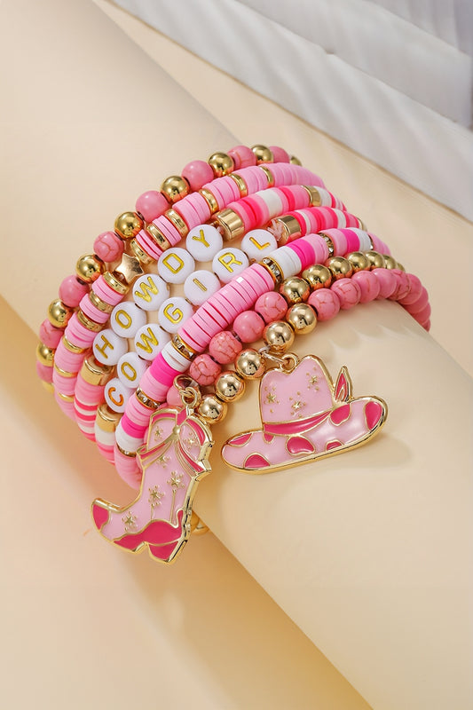 HOWDY COWGIRL Beaded Stretch Bracelet Set