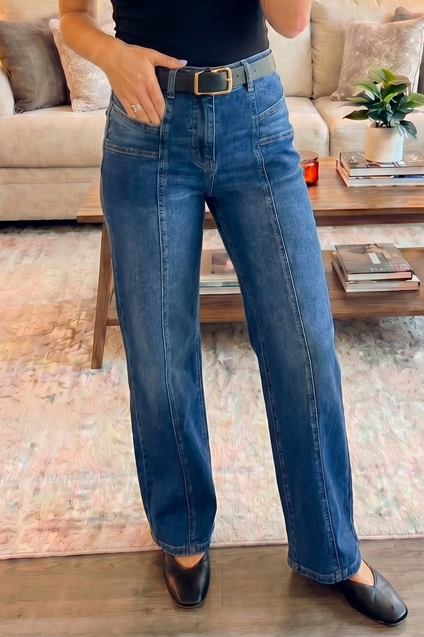 Tailored Seam Shift Jeans