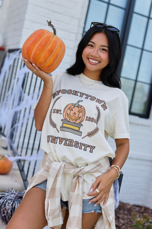 Spookytown Ivory Graphic Tee