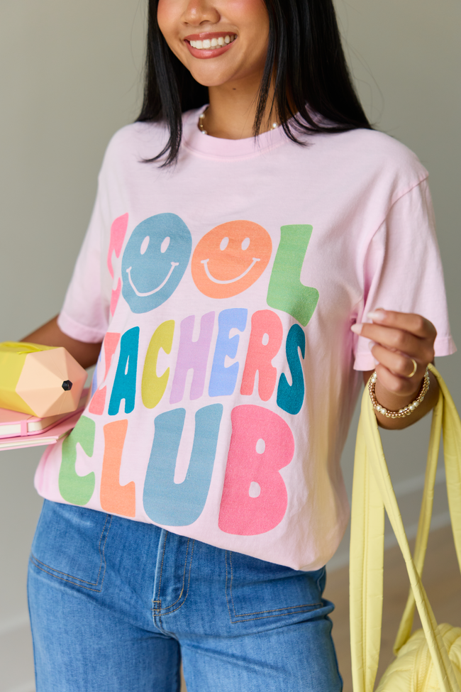 Cool Teachers Club Light Pink Graphic Tee